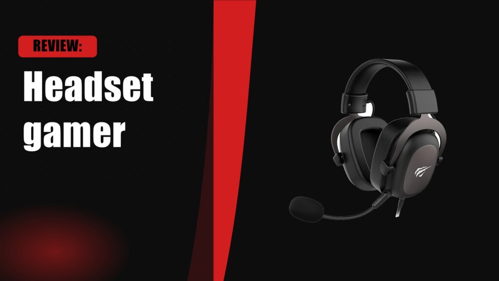 Headset gamer Havit HV-H2002d preto com microfone destacável